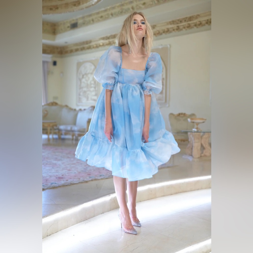 Selkie - Head in the Clouds French Puff Dress Size XL NWT